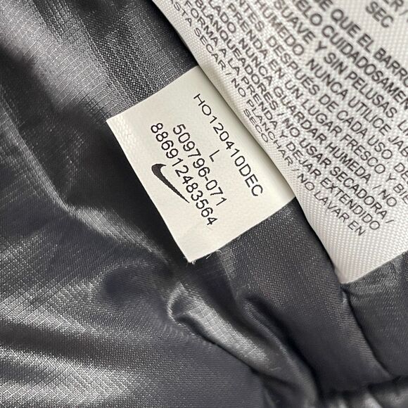 Nike Destroyer Jacket Mens L‎ Gray Red Wool Blend Varsity Bomber Snap 509796-071 - Picture 11 of 12